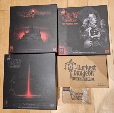 Darkest Dungeon Kickstarter Brettspiel TOUCH OF DARKNESS Crimson Pledge + Extras