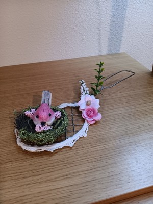 Handmade Vintage New Assemblage Easter Spring Birds Nest OOAK Kitchen Utensil
