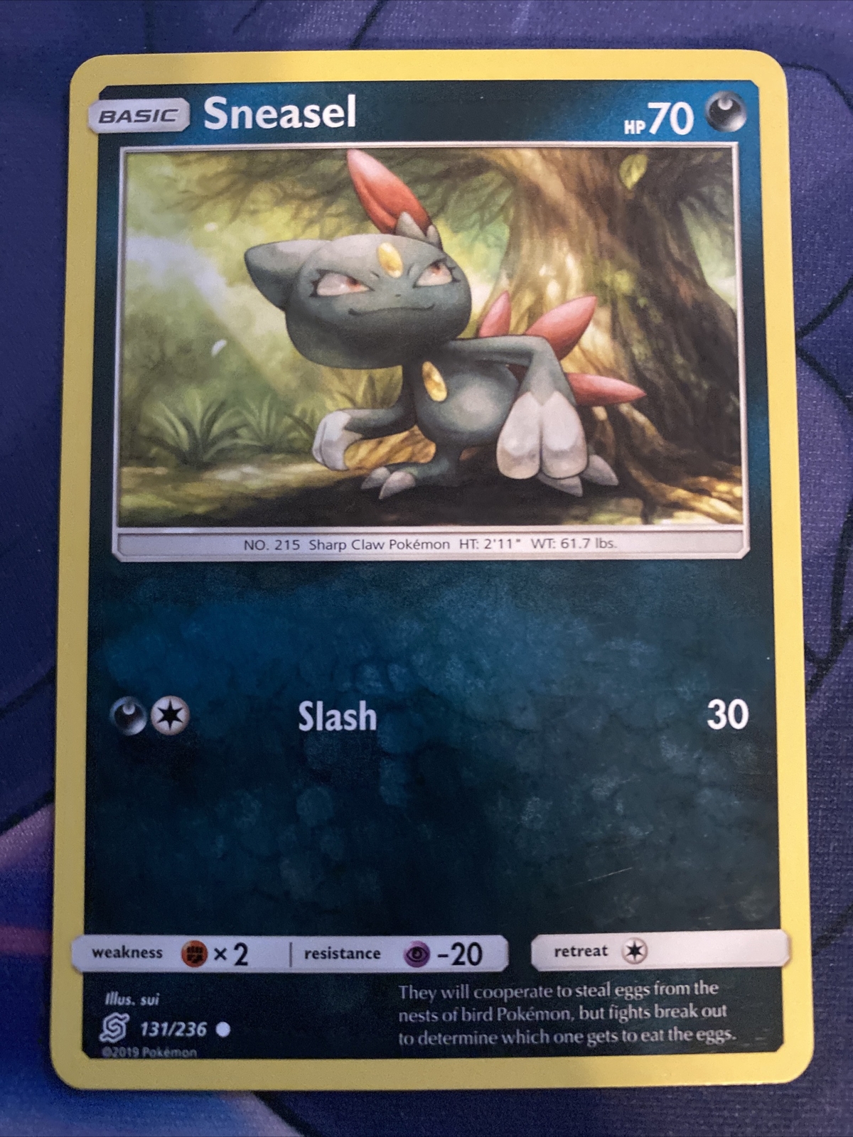 Pokemon TCG Unified Minds LP Sneasel 131/236