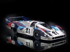 Autoart 1971 Porsche 917 Long Tail V. Elford / G. Larousse, Martini & Rossi
