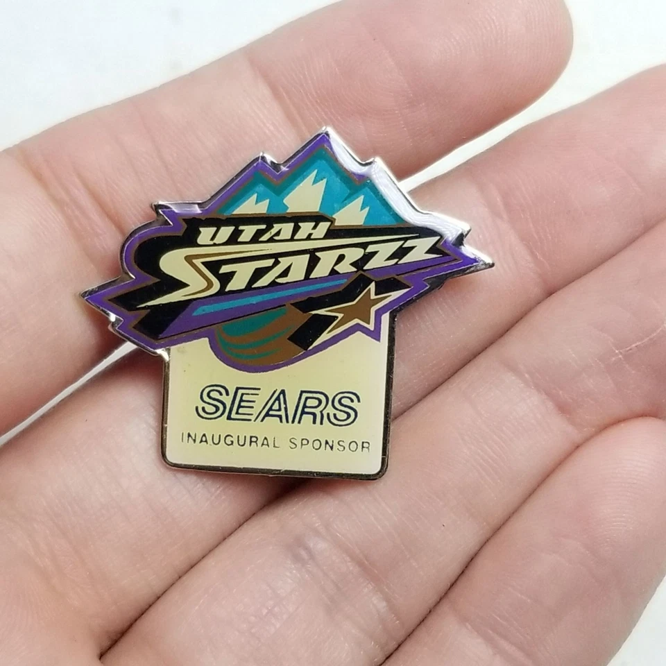 Vintage Utah Starzz Women's WNBA Enamel Lapel Pin Brooch, Sears Sponsor - Image 2 of 4
