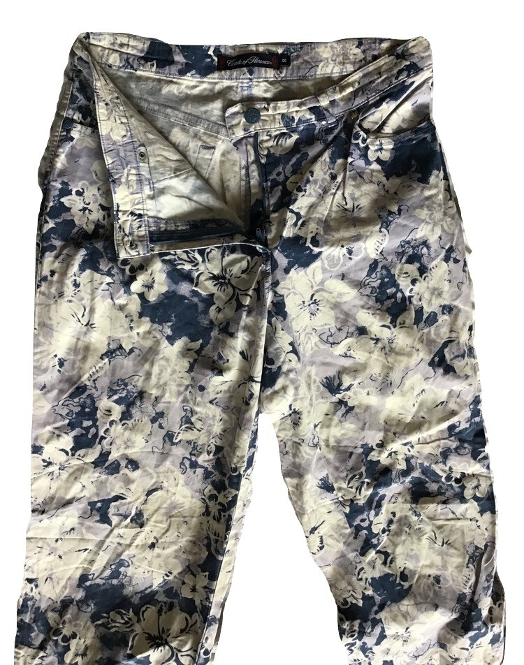 Women's Conte of Florence Floral Slim Pants Cotton Pants Size 46 image 4