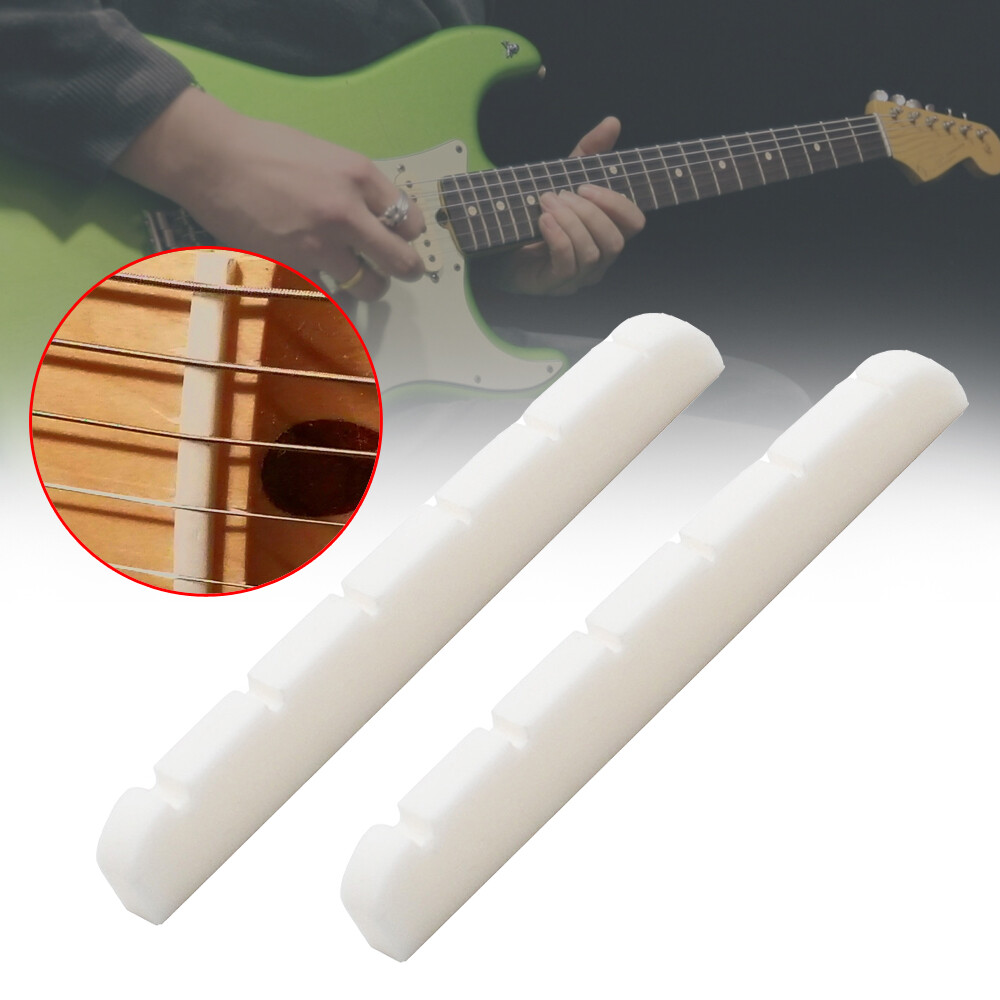 2Pcs Compact Bone Nut Electric Guitar Strat 42mm for Stratocaster