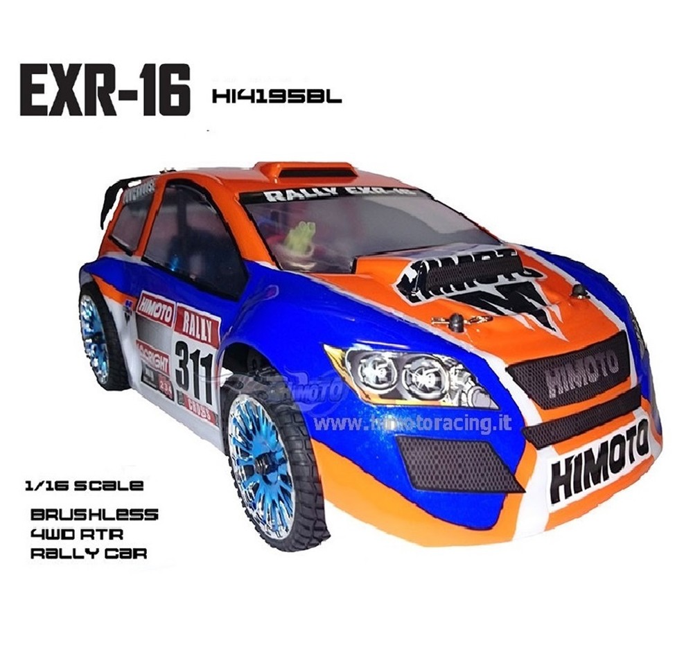 Car Electric Remote-Controlled Rally Complete Brushless 4WD Radio 2.4GHZ 1/16