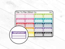 1445 Important Reminders Planner Stickers.