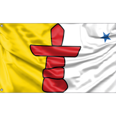 Flagge Nunavut, Kanada, einzigartiges Design, 3x5 Ft / 90x150 cm, Made in EU