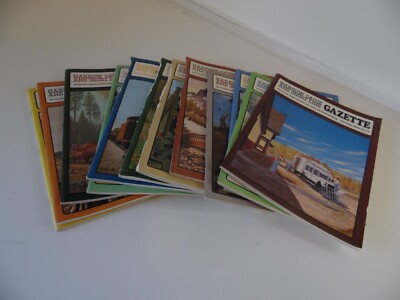 Lot of  12  1980's Narrow Gauge and Short Line Gazette Railroad model builder.