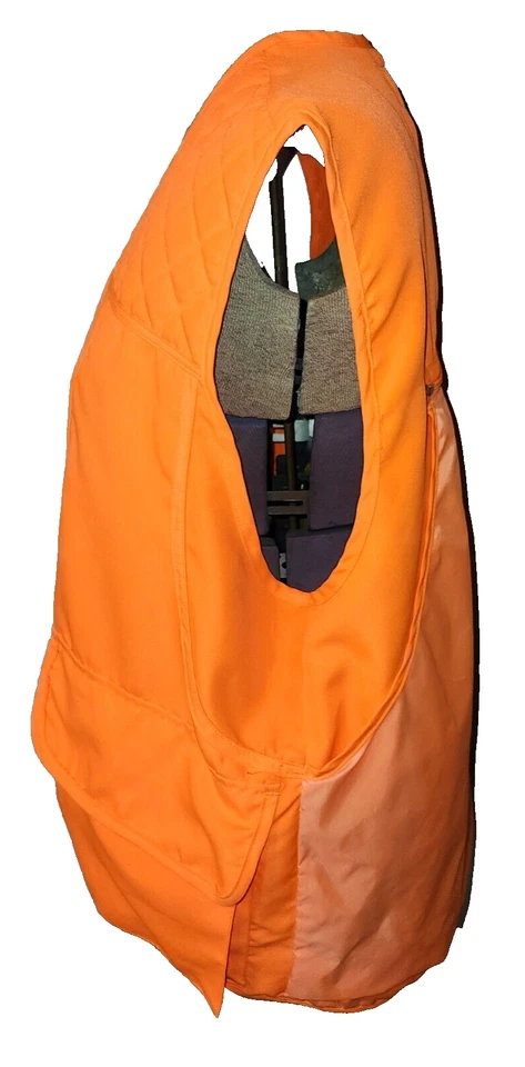 Game Winner Sportswear Hunting Vest Blaze Orange Size XL w/Game Pockets 10" Zip - Image 2 of 4