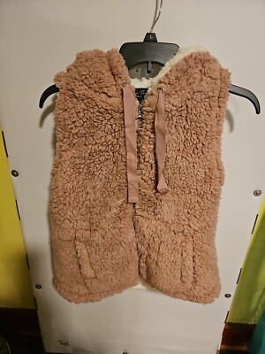 Love Tree Hooded Vest Girls Pink Faux Fur Gilet (9mths-6yrs) Matalan