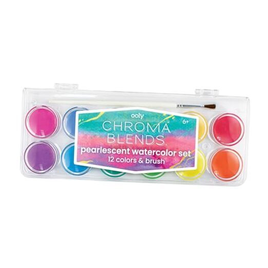 Chroma Blends Pearlescent Watercolor Set, 12 2. Pearlescent Palette Only