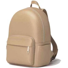 Femmes City Bureau Tages Loisirs Sac à Dos Véritable Végétalien Cuir 30608 Or