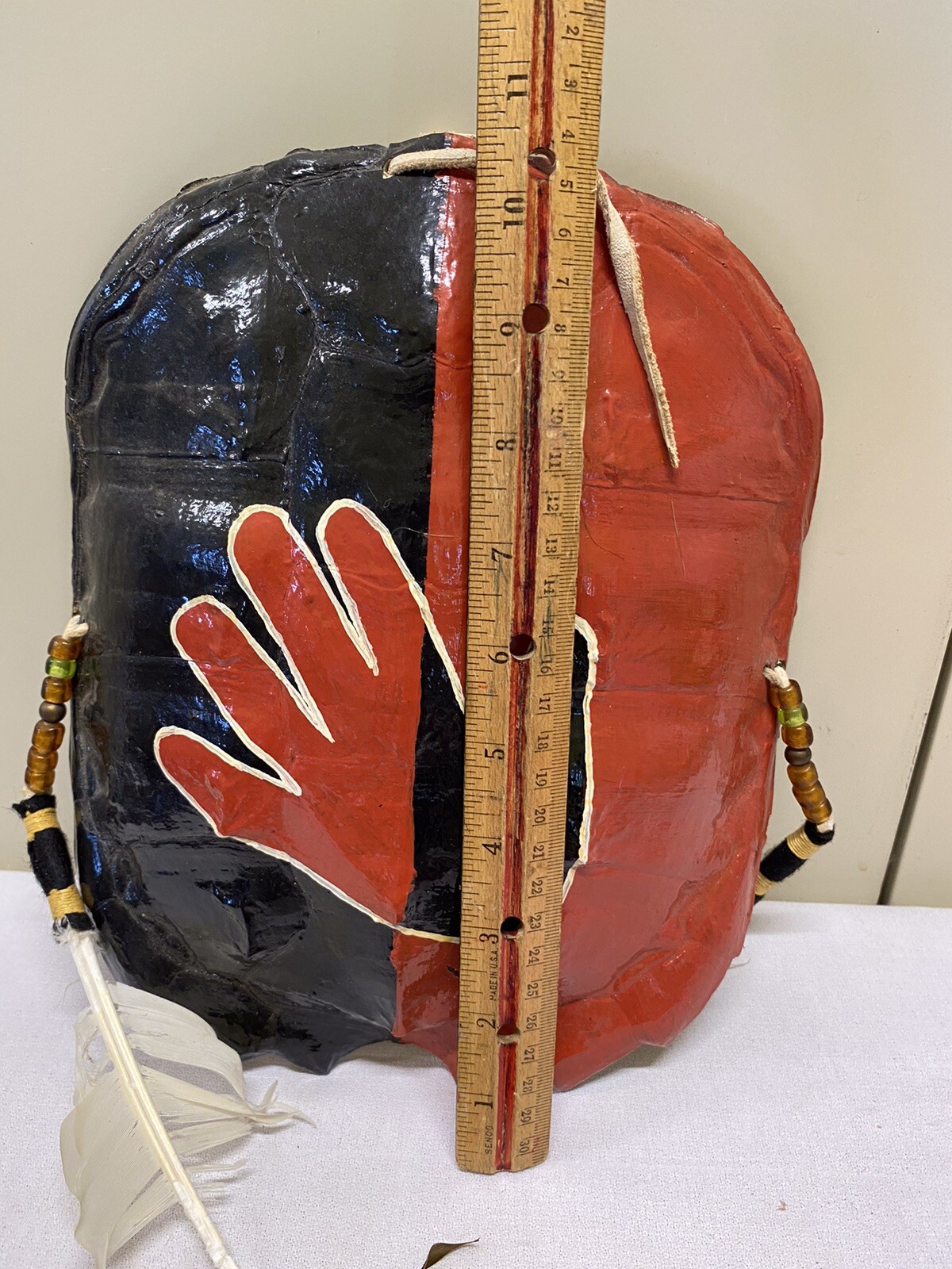 Hand Painted SNAPPING Turtle Taxidermy Shell Tribal Talisman Wall Decor ...