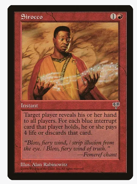 Sirocco - Mirage (MIR) PLAYSET (x4) Vintage Magic the Gathering