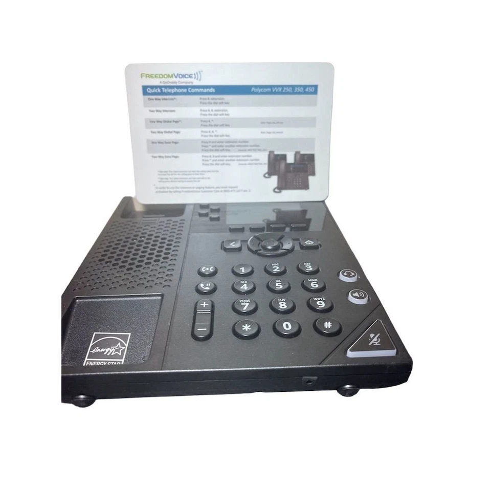 Polycom VVX 250 4-Line VoIP Business Desk Phone Black - Image 3 of 4