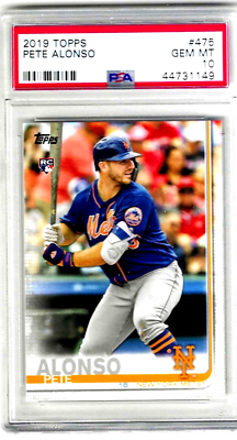 Pete Alonso 2019 Topps #475 RC Rookie PSA 10 Gem Mint New York 