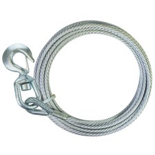 Vulcan Steel Core Winch Cable - Swivel Hook - 38 X 50 - 14000 Lbs Mbs