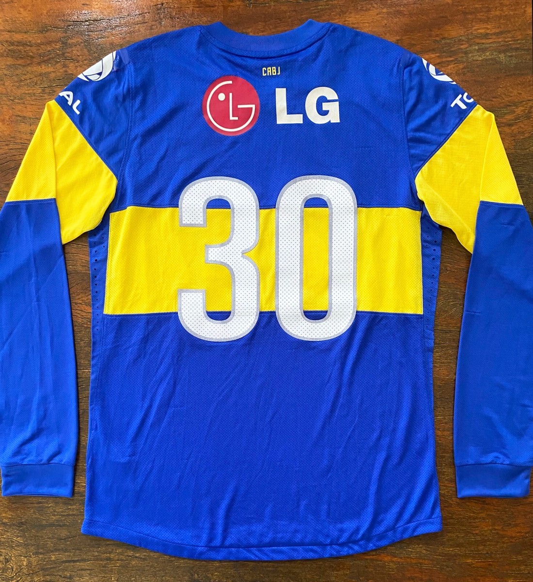 Boca Juniors 2011 Nike Home soccer player issue long sleeve
