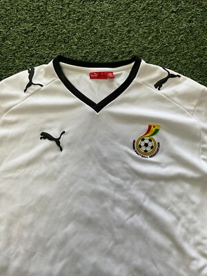 Puma Ghana Men's Home Jersey 08/09 - White | eBay