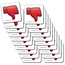 StoreSMART Thumbs Down Magnet - 1 1/4" Square - 50-Pack - THBD125-R-50