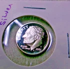 2001 S SILVER Proof Roosevelt Dime US Mint FROM PROOF SET