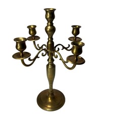 Vintage Brass 4 Arm Candelabra 5 Taper Candle...