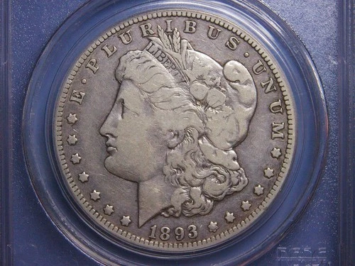 1893-O MORGAN SILVER DOLLAR__RARE KEY DATE__PCGS GRADE F12 FINE NEW ORLEANS