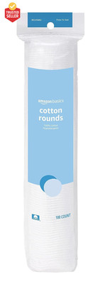 Hypoallergenic 100% Cotton Rounds for Makeup Removal and Skincare, 100 Count, 1 