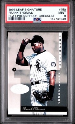 スポーツ選手 leaf AUTHENTIC DRAFT SIGNATURE 1996 Leaf Signature - Platinum Press Proof #150 Frank Thomas PSA 9