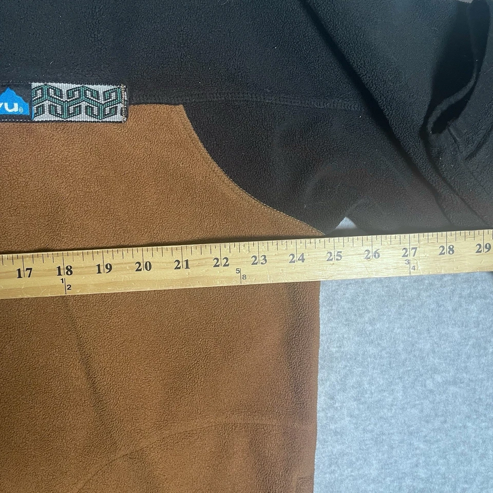 Pullover polar KAVU media cremallera para hombre XL naranja negro bloques de color senderismo al aire libre Foto 4 de 4