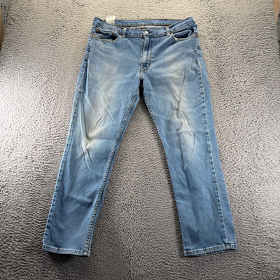 Levi's 551 Jeans Mens 38x30 Blue Cotton Denim Straight Workwear Faded Stretch