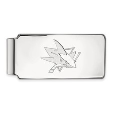 10k White Gold NHL San Jose Sharks Money Clip