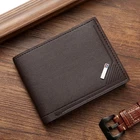 Leather Card Holder Bifold Men Wallet Slim Money Clip Luxury Minimalist Wallet