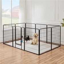 39.5" Height 2 Metal Panels Pet Playpen Pet Enclosure for Outdoor Indoor, Used