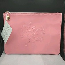 Kate Spade N.Y. Ch rie Je T'aime Pink Patent Leather Cosmetic Clutch New Tags