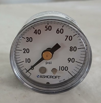 Ashcroft 15W1005 H-01B-100# Gauge 1-1/2in. 0-100psi. (Lot of 2) NEW. Ships Free