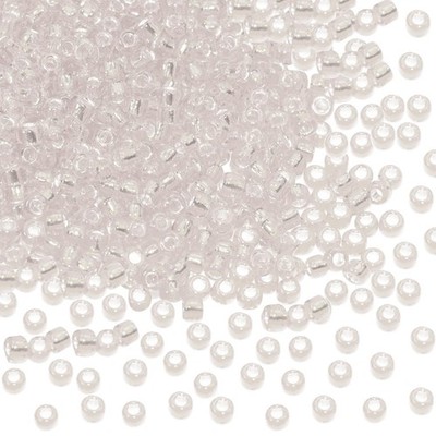 Glass Seed Beads Penta Angel 50g Mini Round Craft Loose Spacer 2mm, Silver 