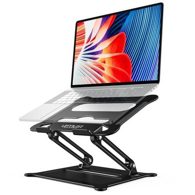 LAPTOP STAND Adjustable Computer Riser Aluminum Holder Desk Black By URMUST