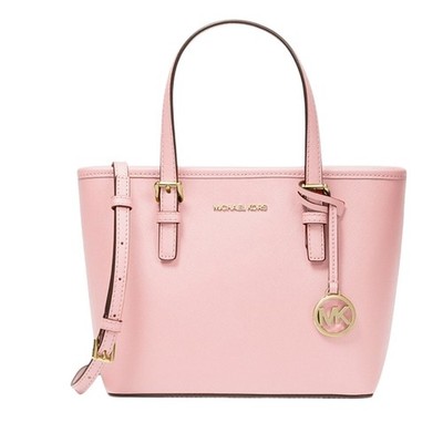 MICHAEL KORS TOP-ZIP TOTE BAG EXTRA-SMALL SAFFIANO LEATHER IN PINK POWDER BLUSH