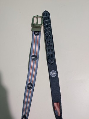 Doc Murphy The Gauntlet Reversible Golf Belt Alligator Blue Leather 