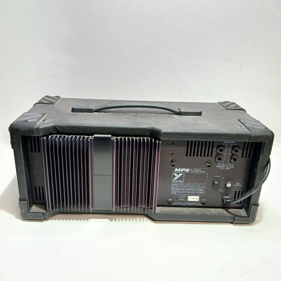 Yorkville MP8 8-Channel Powered Mixer – 150W Amplifier, Tested Works - Image 4 of 4