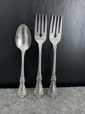 Oneida PRESIDENT Stainless WM A Rogers Premier 2 Salad Forks 1 Teaspoon Flatware