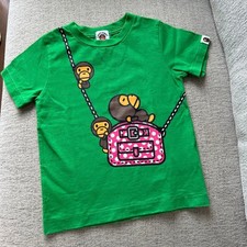 BAPE KIDS T-shirt, Green, 110cm, Authentic