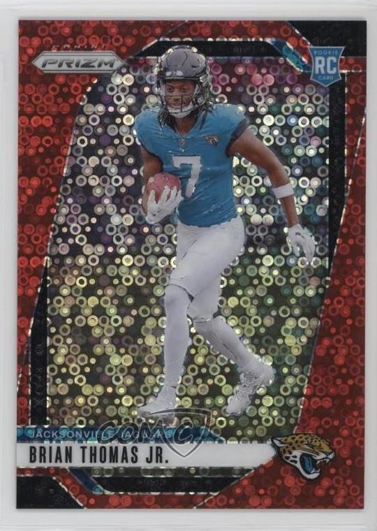2024 Panini Prizm Rookies No Huddle Red Prizm 50/75 Brian Thomas Jr #314 lz7