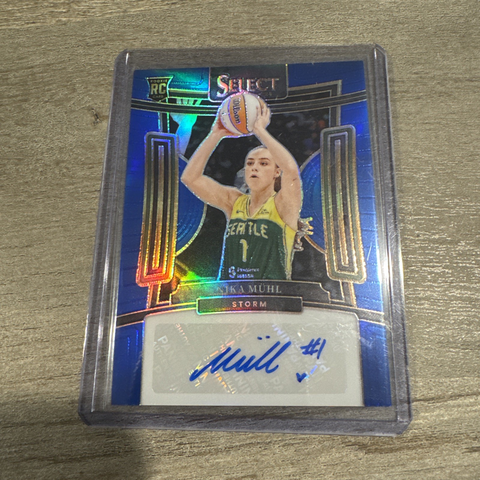 2024 PANINI SELECT WNBA SIGNATURES BLUE PRIZM NIKA MUHL RC auto 29/49!