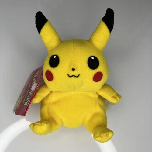 Pokemon Pikachu Plush New Vintage Nintendo Toy Hasbro #25 w/ Tag 6” NWT 1998
