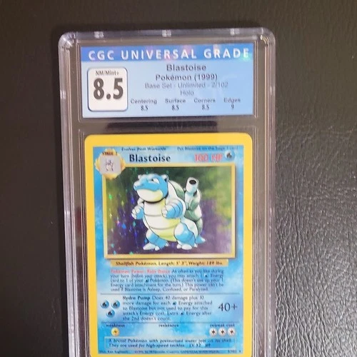 Wizards of the Coast 1999 Base Set Unlimited Blastoise Holo CGC 8.5 2/102