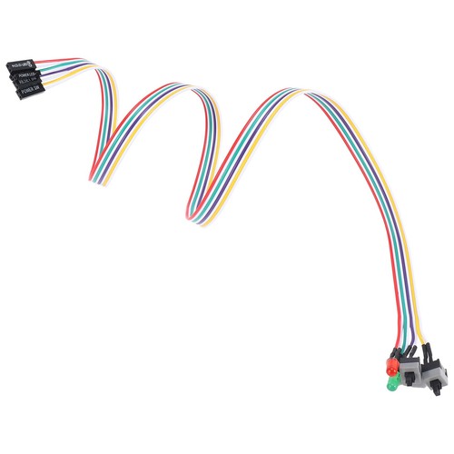 Jopto 5 STKS ATX Moederbord Switch On Off Reset Power Kabel Computer Case Voeding Reset Schakelaar Power Knop Verbinding Jumper Rood en Zwart 50 cm