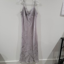 Y2K Wild Fable Womens Babydoll Slip Dress Size Medium Gray Satin 90s Coquette 
