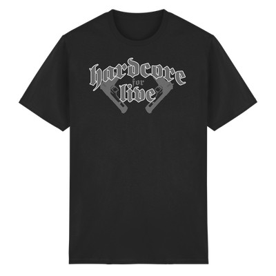 HARDCORE FOR LIVE - Biker Rocker Hooligan Chopper Custom Style T-Shirt Shirt