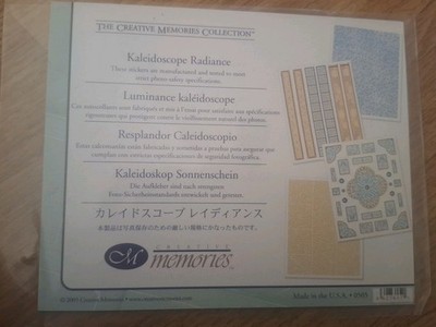 Creative Memories Kaleidoskop Strahlung Aufkleber Pack Brandneu